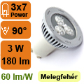 x.LED lámpa GU10 (SMDx3W/90°) meleg fehér