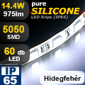 LED szalag PureSilicone kültéri (5050-60) - hideg