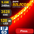 LED szalag PureSilicone kültéri (3528-120) - piros