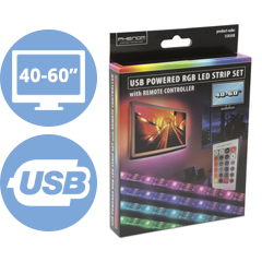 -USB csatlakozós RGB LED szalag szett, 40-60'' TV-hez háttérvilágítás