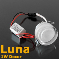 -LED dekor lámpatest Luna süllyeszthető (1W) melegfehér