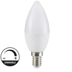 E14 LED lámpa (6W/180°) Gyertya - meleg fehér, dimmelhető