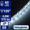 LED szalag vízálló (3528-60) - fehér (hideg)