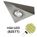 -Szett: Zepo bútorspot + G4 (2W/3200K) LED lámpa - Alumínium