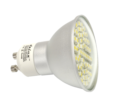 LED lámpa GU10 (SMD3528x60/3.5W/120°) természetes