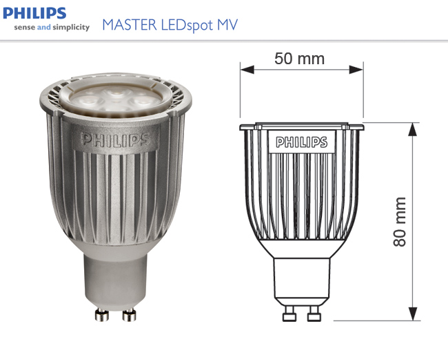 x. LED lámpa GU10 (PowerLED/7W/40°) meleg 3000K -Philips D